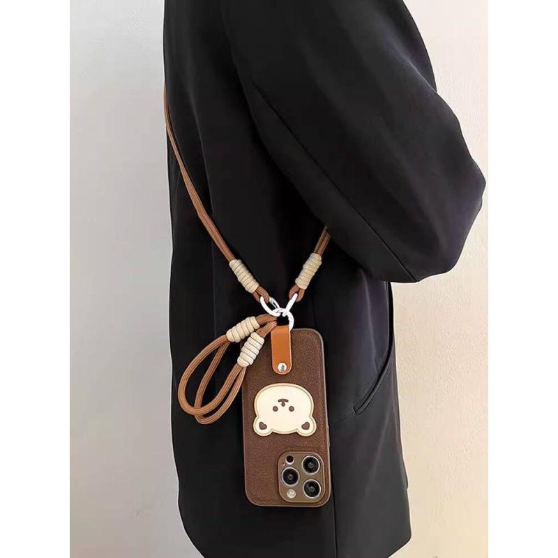 Cartoon Bear Apple 11promax Portable Rope Mobile Phone Case Iphone11pro/11/11 Protective Case