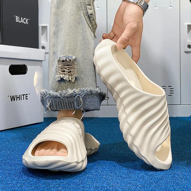 Men Comfortable Platform Outdoor Sandals Summer Slippers 2025 Beach Slippers Flip Flops Male Indoor Home Slides Bathroom Shoes