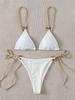 Light Blue Ribbed Swimwear String Bikinis Sets Woman 2026 Sexy Swimsuit Ring Bathing Suit Brazilian Micro Bikini Thong Donna