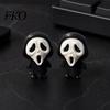 Compact Ghost Face Decor 3D Printed Scream Ornament, Mini Desktop Statue for Halloween Cartoon Desk Figurine Decoration, Funny Skeleton Home