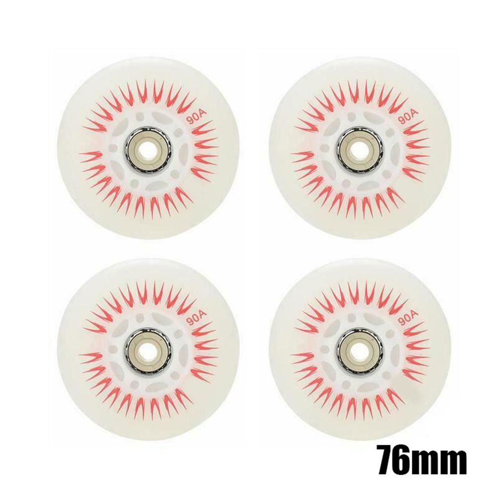 4pcs Outdoors Skate Wheels Pu Wheels Flash Inline Led Lighting Skating Wheels For Free Skate Sliding Roller Skating Shoes