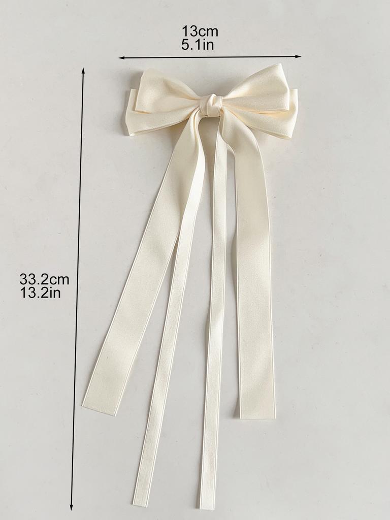 1Pcs White Hair Bows Hair Ribbon Clips Big Fall Alligator Clips Hair Accessories for Women Girls Toddlers Kids Baby