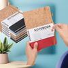 Office School Supplies Cork Grain PU Splicing Notebook Elastic Band Cloth Grain Notepad Business Office Note Book Set