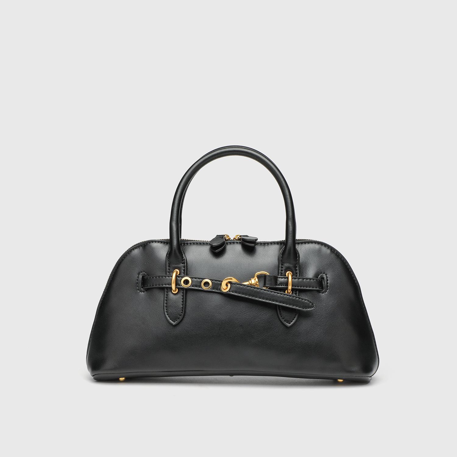 

Женская сумка-ракушка в стиле ретро, портативная сумка для боулинга, модная высококачественная сумка через плечо Sense чёрный