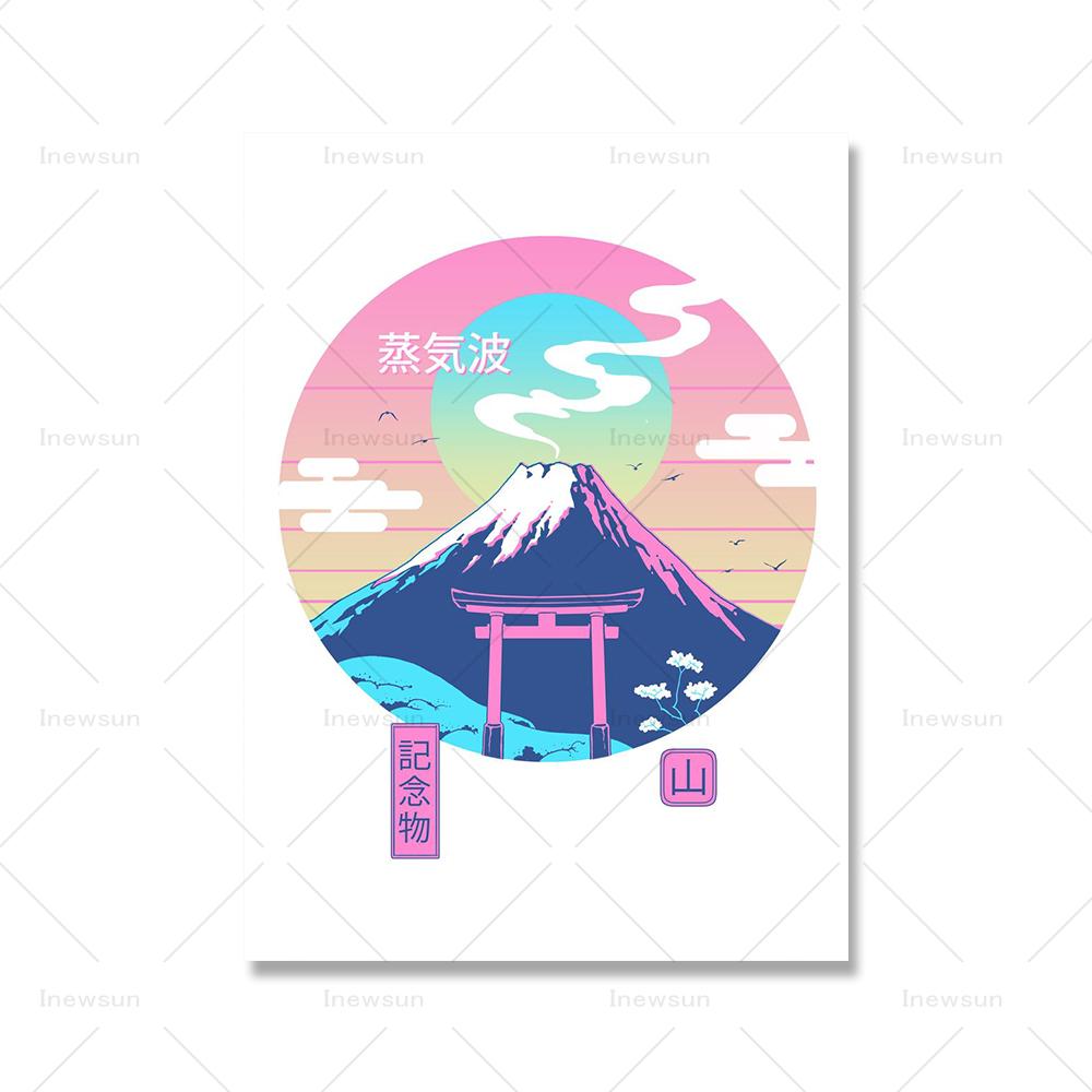 Vintage Japanese Tokyo Temple Art Canvas Paintings Kanagawa Great Wave Poster Mt Fuji Print Wall Pictures for Home Decoration