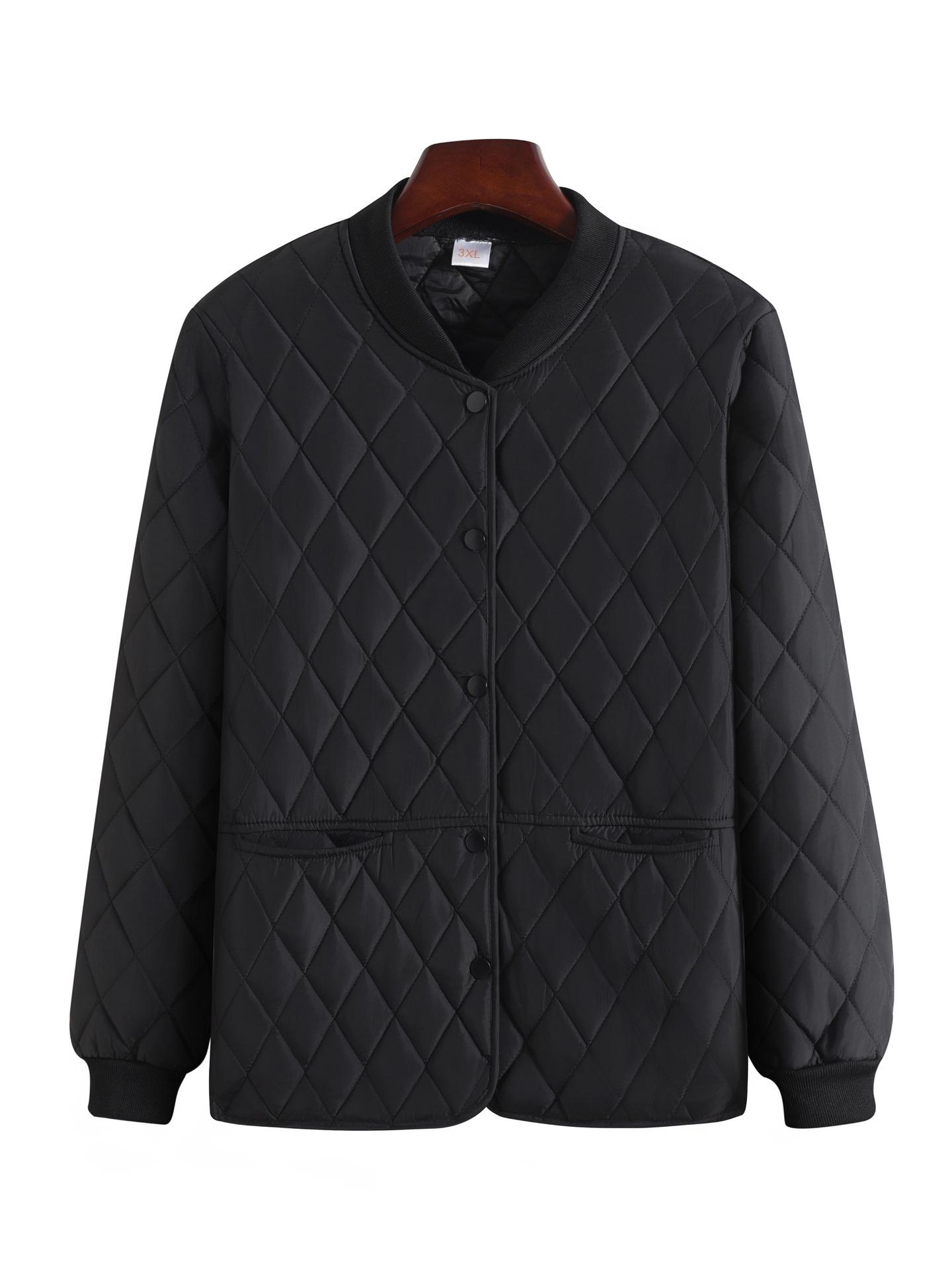 

2025 Versatile Lightweight Warm Cotton Jacket for Middle-aged Women 2XL (61-66kg)