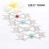 4-piece Set of 15 * 100mm Shiny Butterfly Shaped Rhinestone Turquoise Bikini Chain DIY Wedding Decoration Chain Accessories