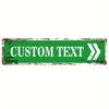 Personalized Rustic Worn Green Arrow Aluminum Metal Sign Vintage Farmhouse Wall Decor