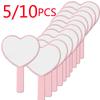 Cute Heart-shaped Handheld Makeup Mirror 5/10pcs Portable Small Kawaii Love Mirror As A Mini Gift for Ladies Princesses Party