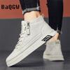 Autumn Fashion High Top Leather Casual Shoes Retro Outdoor Sport Walking Comfortable Warm Non-slip Luxury Sneakers Skate Shoes