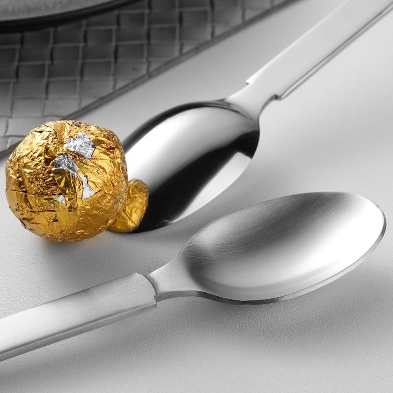 Thickened stainless steel spoon, creative takeaway supreme spoon, niche Western food spoon, environmentally friendly spoon