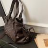 Vintage Large Capacity Rivet Tote Bag Women's Shoulder Underarm Bag