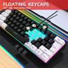 Wired Gaming Keyboard Water Resistant Gaming Keyboard RGB Lighting Keypad