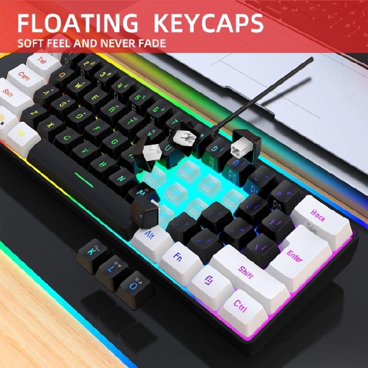 Wired Gaming Keyboard Water Resistant Gaming Keyboard RGB Lighting Keypad