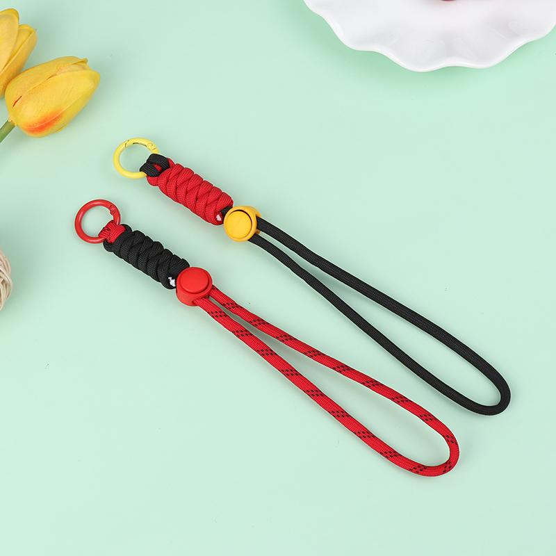 1Pc Color Combination Knot Mobile Lanyard Creative Short Braided Lanyard Mobile Phone Case Key Ring Can Be Detachable Anti-Loss
