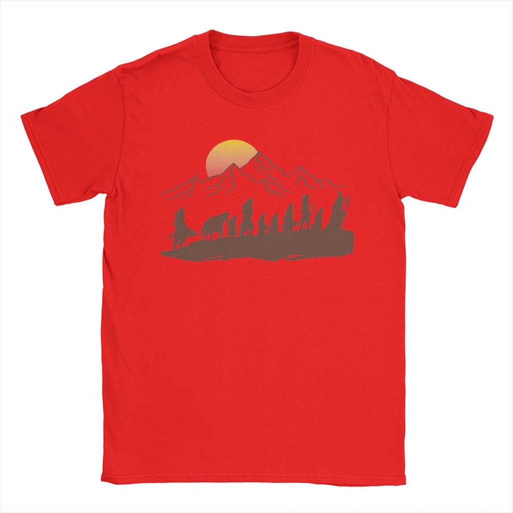 La Compagnia L-Signori degli A-Anelli Magliette Uomo Cotone Puro Magliette Divertenti Girocollo T-Shirt Manica Corta Vestiti Estivi