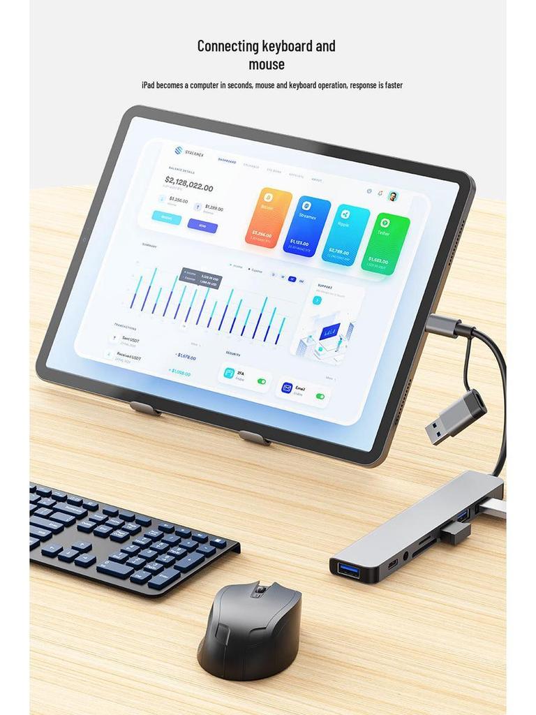 USB-C Expansion Dock: 7-in-1/8-in-1 Laptop, Tablet, Phone Hub Converter