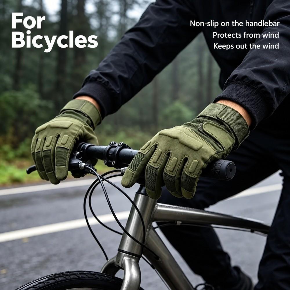 Wear Resistant Cycling Gloves Protective Outdoor Sports Gloves Durable Full Finger Gloves  Hiking