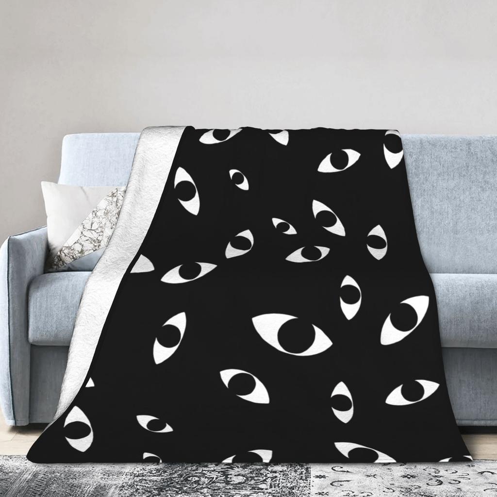Eye Pattern Flannel Blanket Winter Soft Throw Blanket for Boy Girl Living Room Graphic Bedspread Sofa Bed Cover