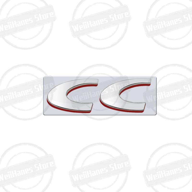 Metal 3D For RC CC Letter Logo u333 206 205 301 308 306 307 508 2008 4008 5008 RCZ Car Rear Trunk Body Sticker Accessories 333u