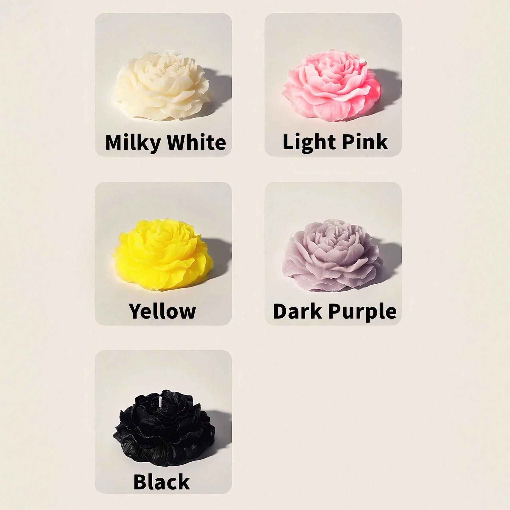 

Красивая свеча в форме пиона с тонким ароматом ягод для украшения стола и подарка жёлтый