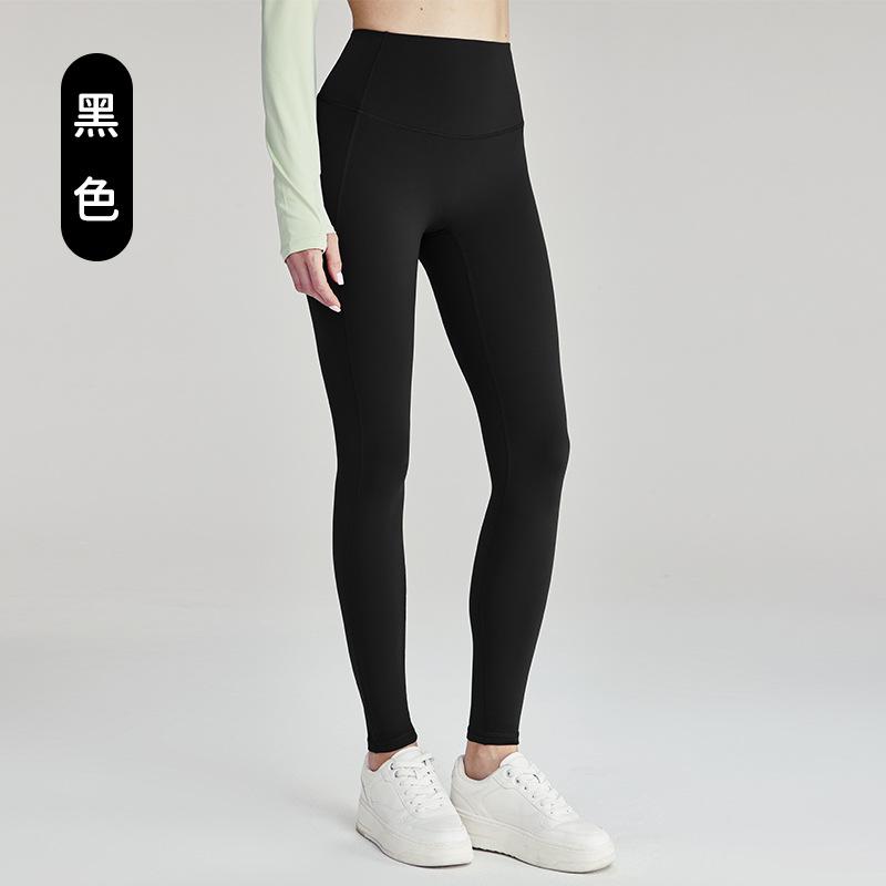 

Бархатные брюки для йоги женские осенне-зимние с высокой талией и эффектом лифтинга бедер, фитнес-брюки, пальто, линия на спине, карман на талии сзади, тренировочные спортивные штаны, верхняя одежда XL чёрный