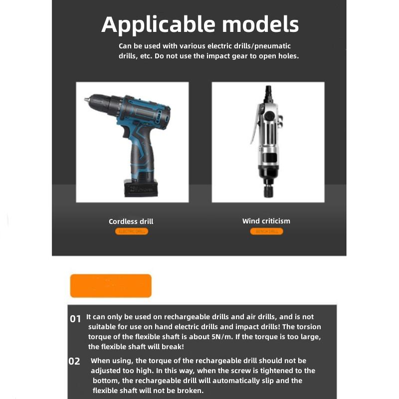 Elektrische Bohrmaschine, Schraubendreher-Bit, multifunktional, Universal-Schlange, flexibler Schlauch, Kardanwellen-Verbindung, weiche Verlängerungsstange