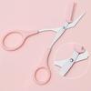 Eyebrow Trimmer Scissors with Comb Stainless Steel Non-Slip Precision Eyebrow Razor Men Women Brow Hair Removal Grooming Tool
