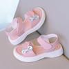 2024 Nové dívčí sandály Listy Módní Dětské boty Korejský styl Dětské ležérní boty Jednoduchá platforma Zapínání na suchý zip Prodyšné PU
