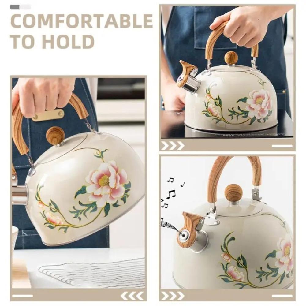 Stainless Steel Whistling Kettle Teapot 3L Coffee Pot New Teapot Water Kettle  Gas Induction Cooker