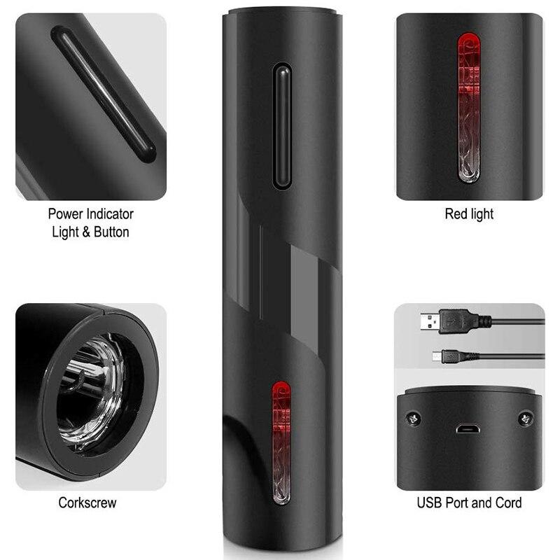 Electric Wine Opener Battery Wine Bottle Opener with Film and USB Charging Cable, Suit for American Home | Holes