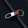 Leather Strap Keychain with Metal Carabiner Clip and Round Key Ring Durable Accessory for Organizing Keys and Small Tools