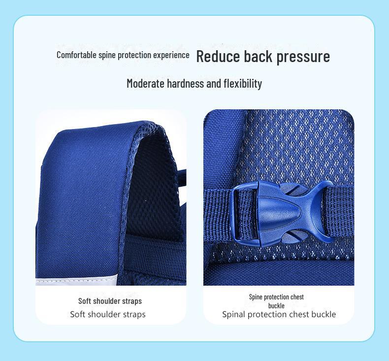 Rucsac de Mare Capacitate cu Protecție pentru Coloană Vertebrală pentru Băieți și Fete, Clasele 1-6, Vârste 6-12