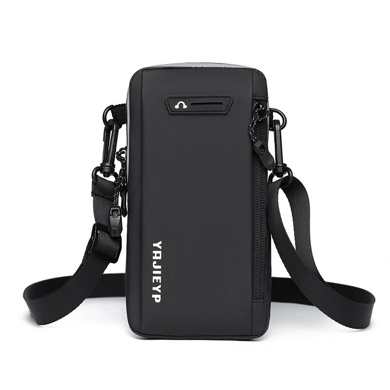 Men s Multi-Layer Nylon Sport Bag – Convertible Crossbody with Phone Pocket for Outdoor Travel & Daily Use