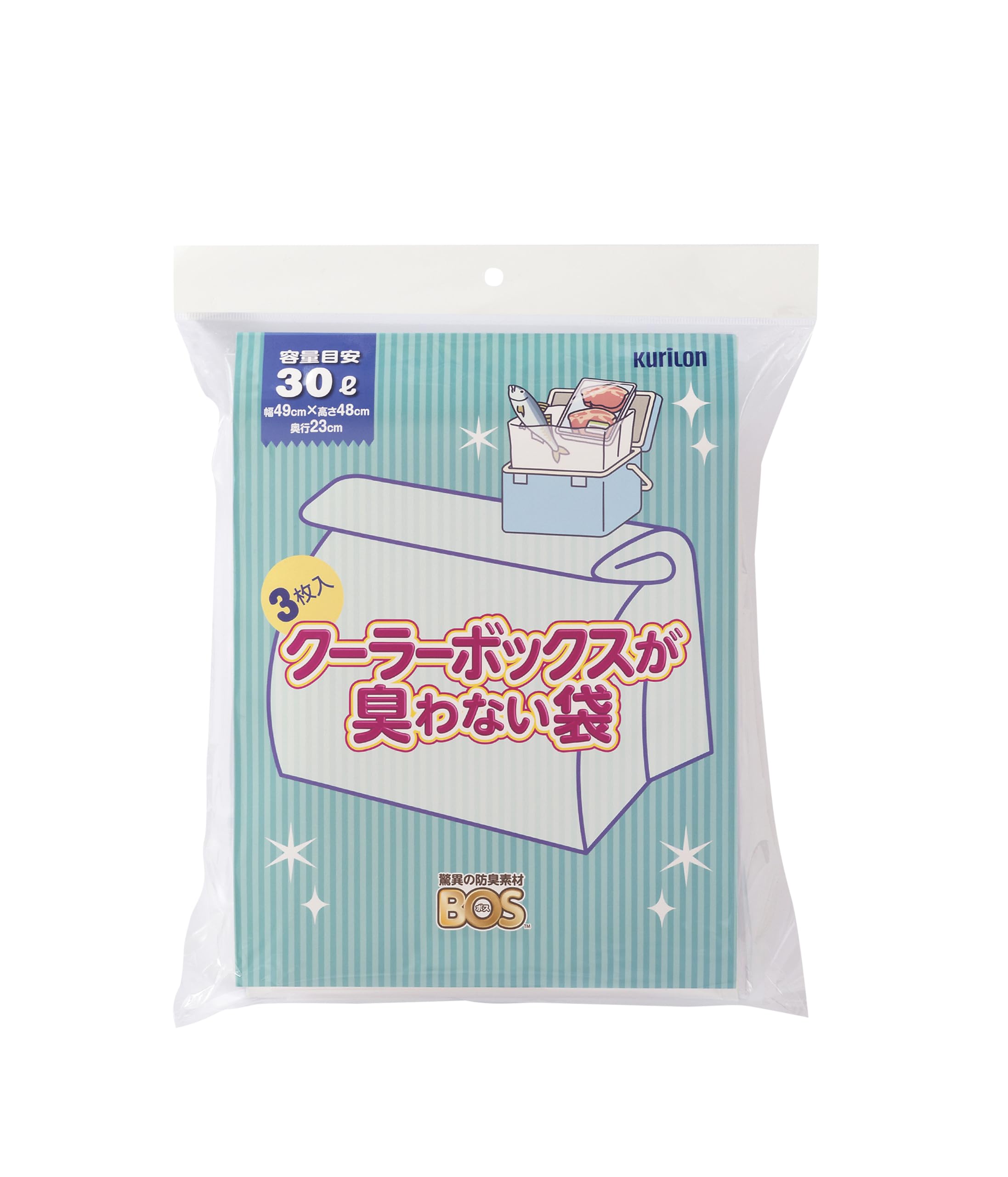

[Официальный BOS-SHOP Удивительные пакеты, не пропускающие запахи, от BOS (Босс)] Пакеты для предотвращения запаха в термосумке, размер 30 литров, упаковка из 3 штук (Полупрозрачные пакеты) На открытом воздухе,