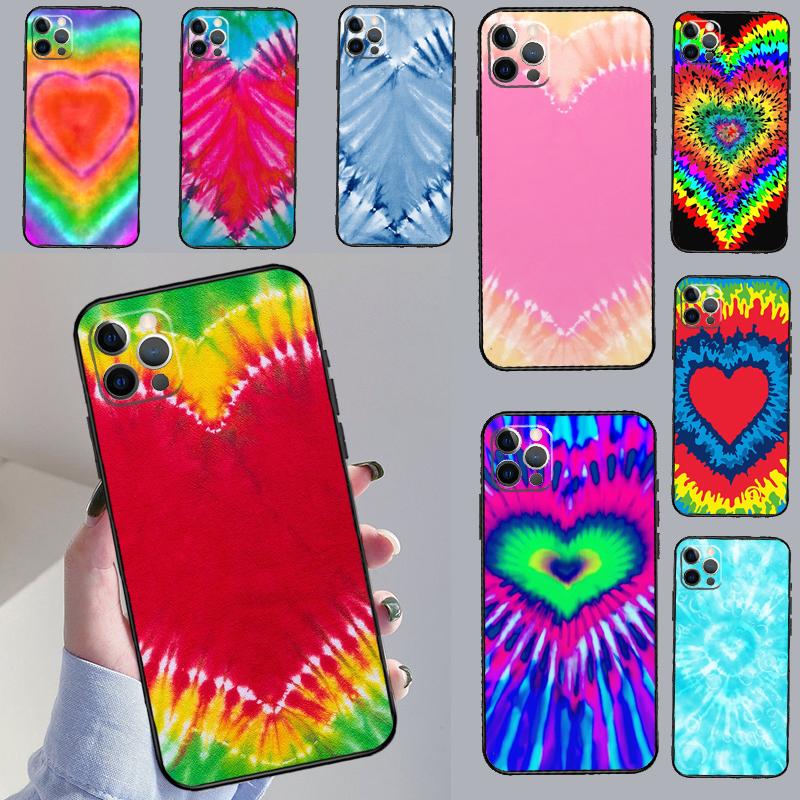 Heart Tie Dye Phone Case For Samsung Galaxy S26 S23 Ultra S20 S21 S22 S24 S25 Plus S10 S25 FE Cover Coque