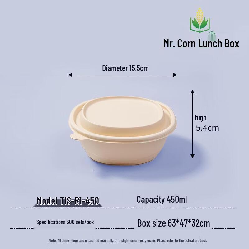 Mr. Corn Biodegradable Corn Starch Disposable Round Bowl 450ml