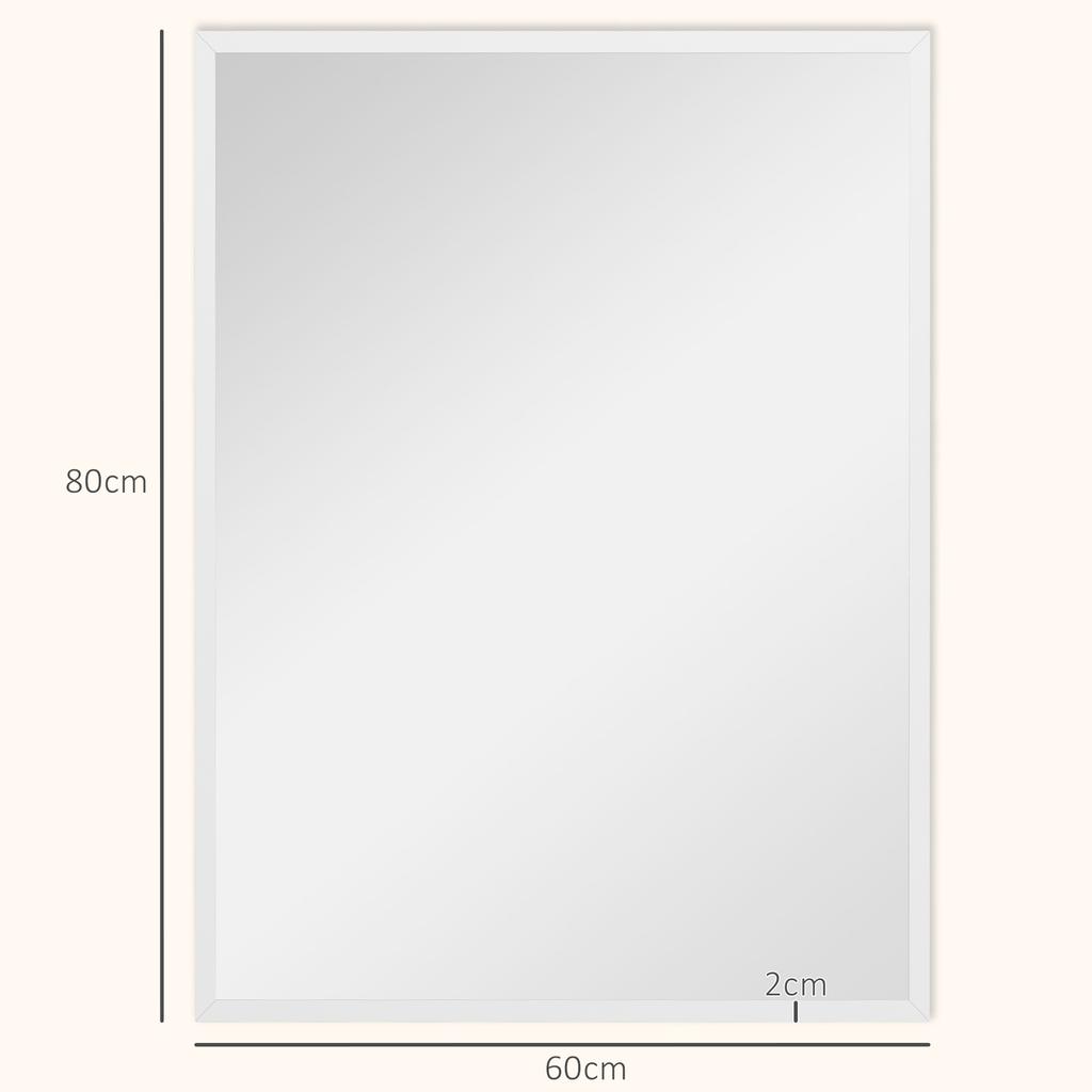 Wall Mirror, 60 x 80 cm, Decorative Hanging Mirror, easy assembly, incl. screws