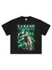 Spell Return To War Short Sleeve Men's Qihai Jianren Printed T-Shirt Small Neckline Loose Men's and Women's Streetwear