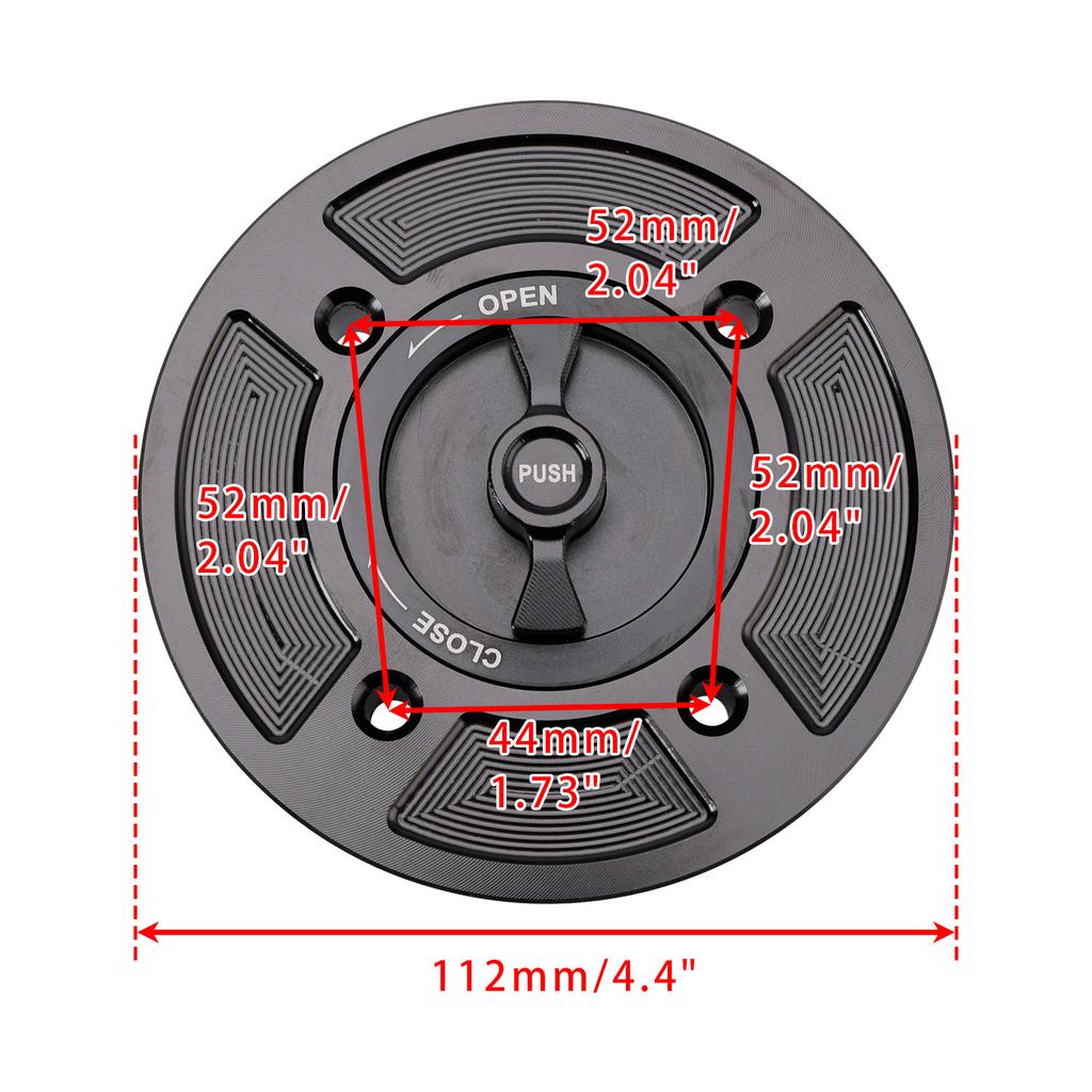 Quick Release Fuel Gas Tank Cap For Kawasaki ZX10R ZX6R Ninja 650/R 2021-2025