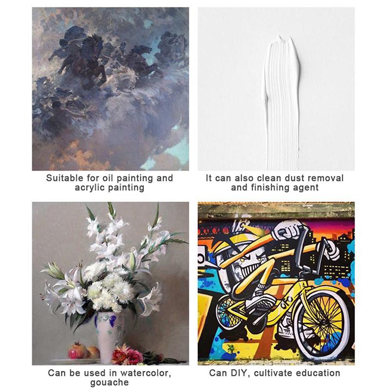 4 Stück/Set Haarmalpinsel Acrylfarben Nylon Ölmalpinsel Aquarellfarbe Zeichenkunstbedarf Holzgriffe