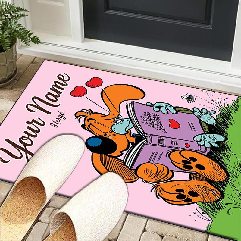 Custom NameDog Boule Carpet, Indoor Rug, Chair Rug, Living Rooms, Doormat Made From Polyester Home Decor Birthday Christmas Gifts