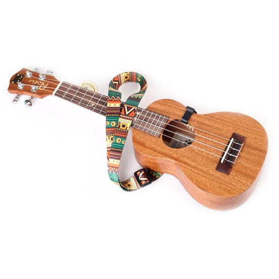 Adjustable Colorful Printing Ukulele Strap Belt with Hook Guitar Accessories