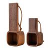 Wooden Coffee Spoons Walnut Wood Hanging Rope Coffee Measuring Scoop Ground Beans Square Tea Sugar Spoon for Home Office