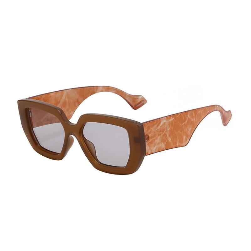 Trend Square Frame Wide Temple Sunglasses Women'S Large Frame Sunglasses Women'S Sunglasses