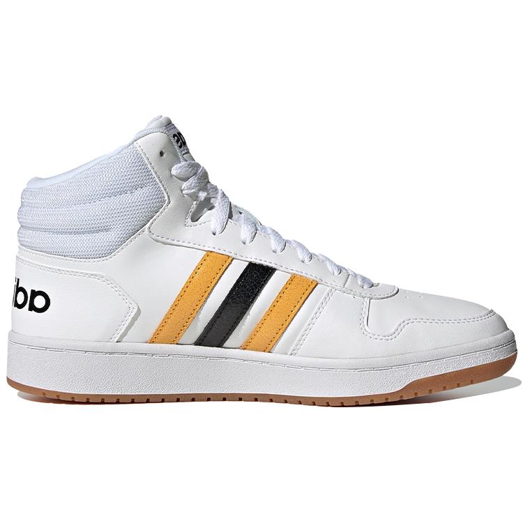 adidas Hoops 2.0 Mid White Active Gold FW9347