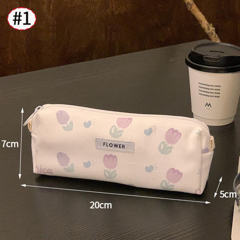

Tulip Girls Pencil Bag Large Capacity Pencil Storage Bags Multi-Functional Pen Pouch for School Supplies Makeup Bag