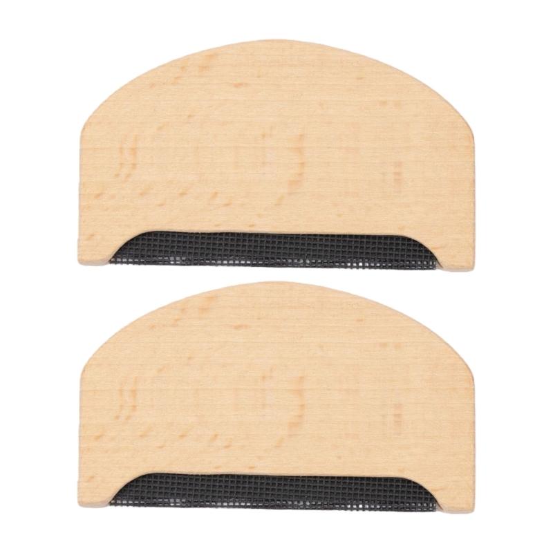 2Pcs Wooden Sweater Clothes Shaver Fabric Clothes Sweater Lint Removers Manual Portable Wooden Lint Trimmer Comb Shaver 1