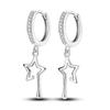 Original Design Hoop Earrings For Women 925 Silver Colorful Zircon Star Moon Series Elegant Jewelry DIY Making