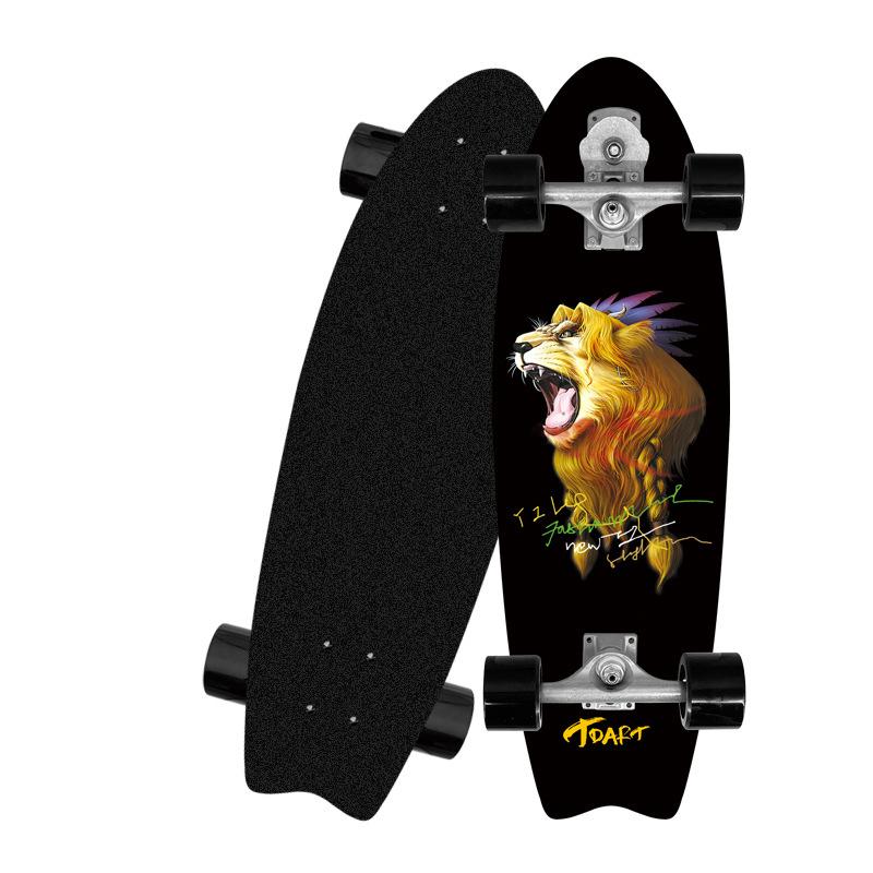 S7 גלשן סקייטבורד יבשתי 815x255x125 מ"מ סקייטבורד גלשן תושבת S7 גלישת גלים גלשן דג סקייטבורדים לונגבורד